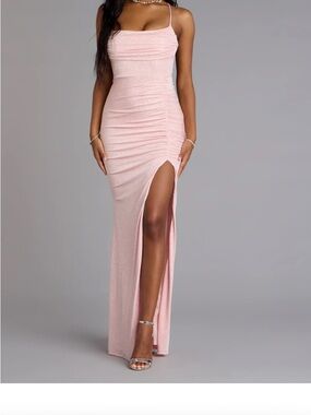 PROM formal dress 
Windsor Ruched Spaghetti Strap